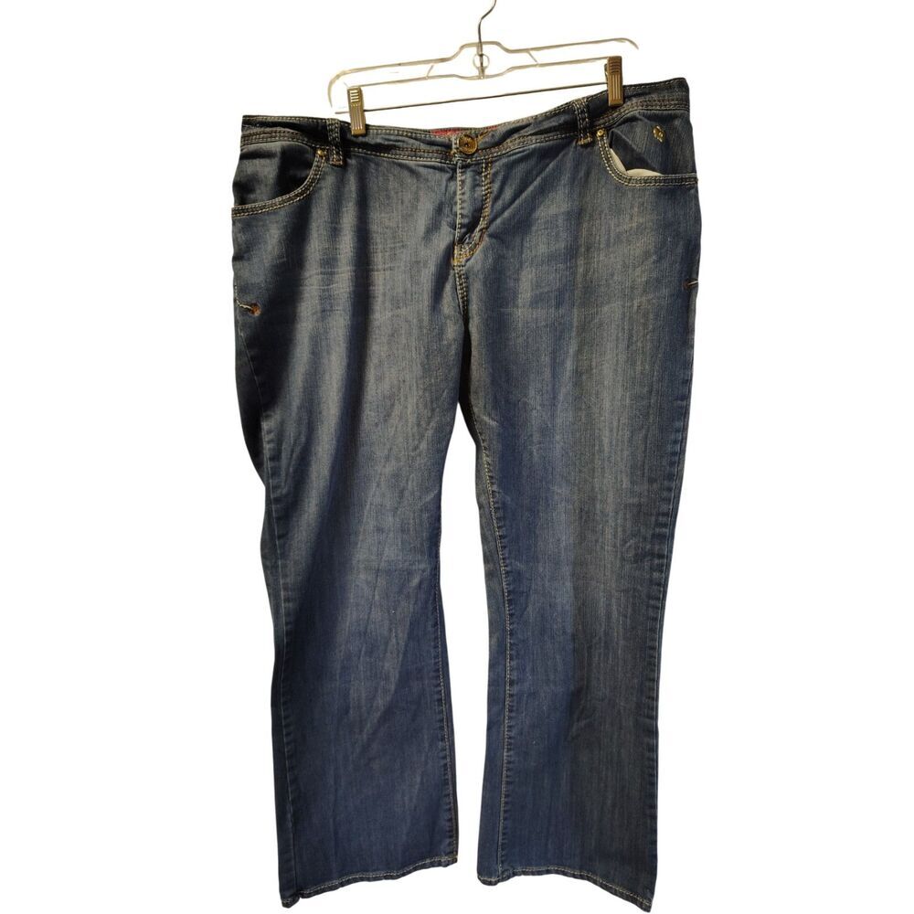VTG Y2K Apple Bottom Jeans Size 20 Medium Wash Wide Leg Denim Jeans